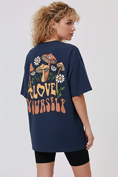 Let's Wear Back Printed Love Yourself Printed 100% Cotton Tshirt