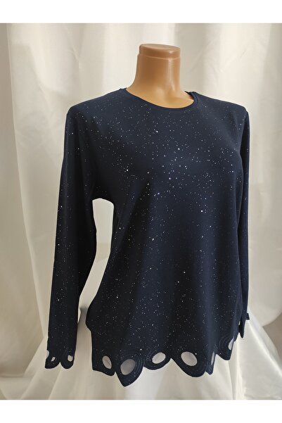 DİLEĞİM BUTİK ÖNÜ VE KOLLARI SİMLİ KOL AĞZI VE ALTI DANTELLİ SIFIR YAKA NERGİ...