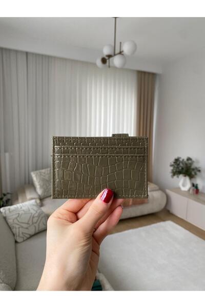 ÇANTA Cat Bag Women's Khaki Snap Fastener Card Holder