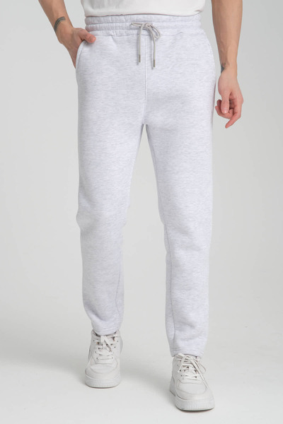 VIKUNYA Men's Gray 3 Thread Ş Fleece-Lined Winter Premium Sweatpants