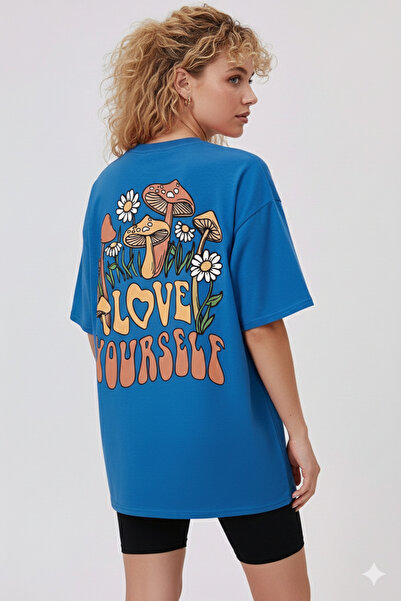 Let's Wear Back Printed Love Yourself Printed 100% Cotton Tshirt