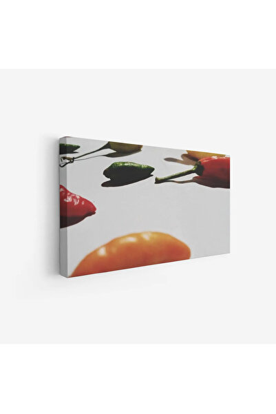 Tajridhome لوحة فواكه - فلفل ملون - خلفية بيضاء - مشمس - لوحات فنية مودرن - ل...
