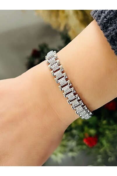 ACAR TAKI Xuping Zircon Stone Cord Bracelet 17+2Cm-Silver Color Acr8327