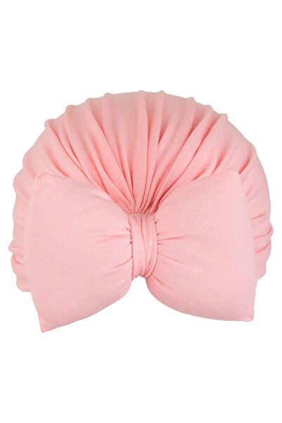 OEM Pink Turban Hat with Puffy Bow for Babies