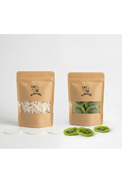 ÜNSEKURUYEMİŞ Tropical Dried Fruit (100 Gr Coconut-100 Gr Dried Kiwi)