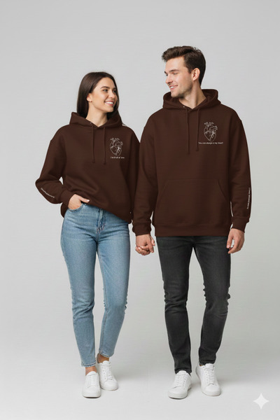 ALİ.COM Pack of 2 Black Unisex Couple Lover Combination Heart Sleeve Printed ...