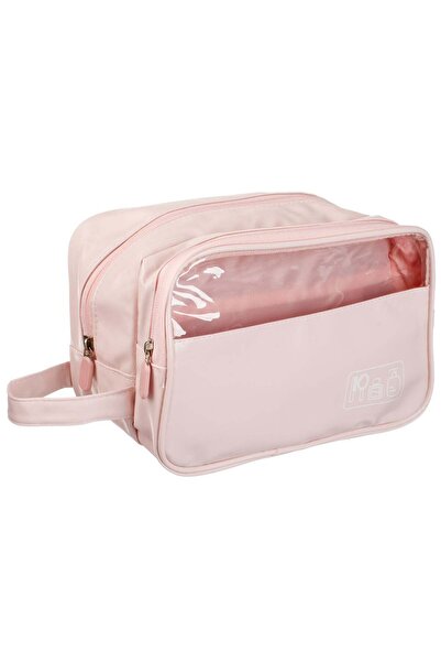OEM Pink Travel Case with 2 Compartments & Handle 24x12x16cm