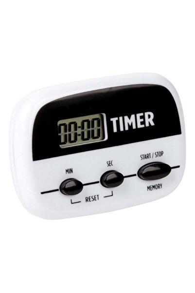 OEM Black and White Plastic Digital Stopwatch with Magnet 6.5x4.5 centimeters