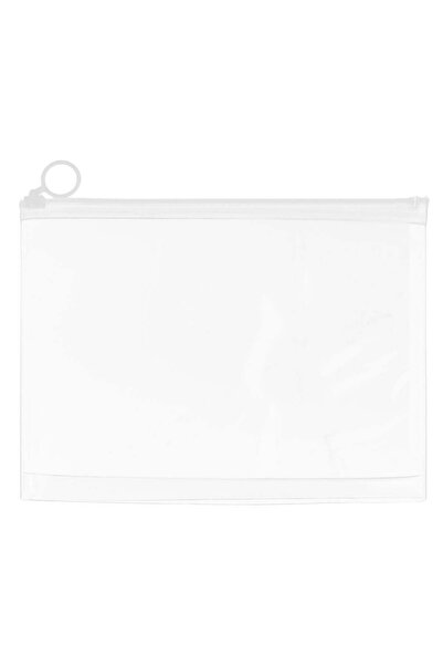 OEM Transparent Wallet with Zipper 23x17cm