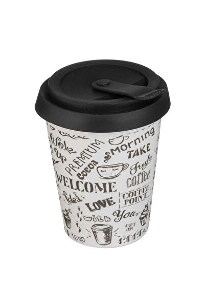 OEM Matte White Tumbler with Engraved Letters & Silicone Lid with Button 380ml