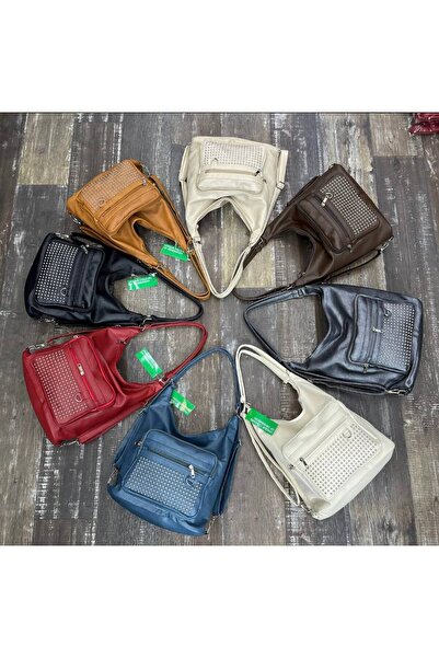 Çanta Trend Soft Texture Leather-Look Staple Detailed Anthracite Shoulder Bag...