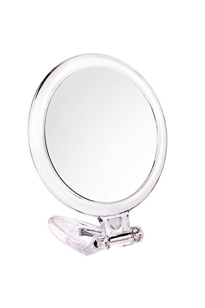 OEM Transparent Round Pocket Mirror with Handle 10cm