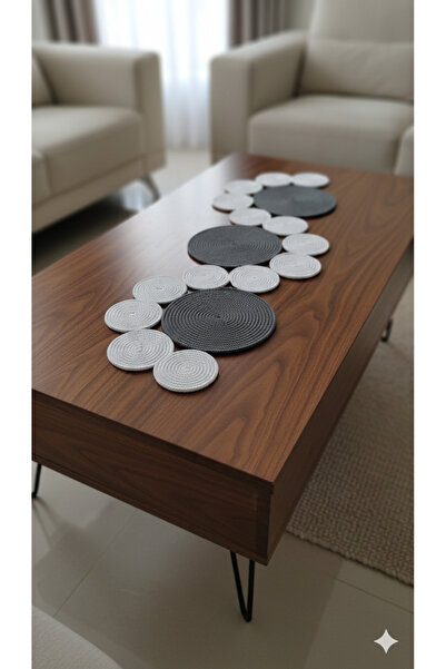 ARSLANER HOME Dekoratif Masa Örtüsü, Jüt, Hasır Runner, Amerikan Servis, Sehp...