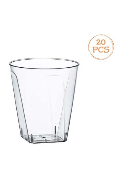 OEM Set Pahare Shot Reutilizabile din Plastic Transparent cu Baza Patrata 60m...