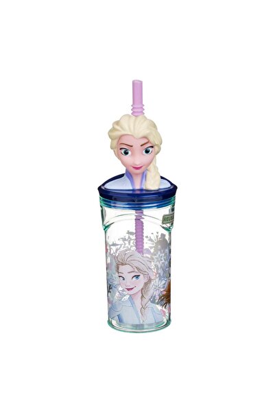 OEM Plastic Cup with Straw & 3D Model Frozen Snow Tale 360ml