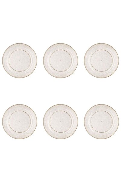 OEM Reusable Transparent Plastic Plates with Gold Glitter 26cm - 6pcs
