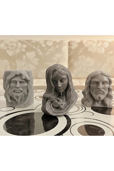MODA 3’ lü heykel mum set. Rönesans esintisi.