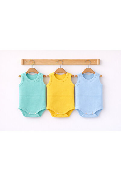 CAN BABY Canbaby 3-Piece Baby Undershirt Set 0-3 Months – 100% Cotton Unisex,...