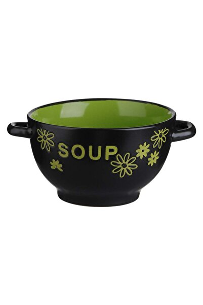 OEM Black Green Ceramic Bowl "Soup" for Soup 700ml