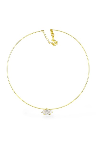 CHARMLUCKY DAMLA TEK TAŞ CHOKER KOLYE