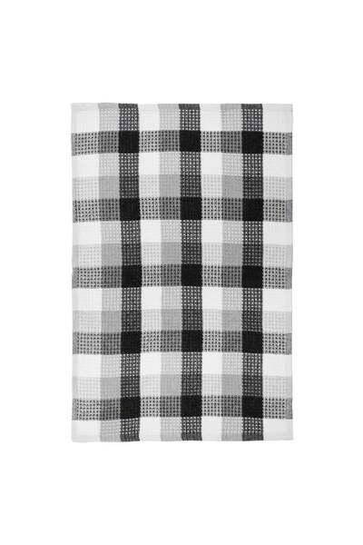 OEM White Grey Black Checkered Cotton Kitchen Towel 60x40cm