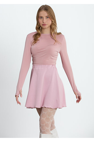 LADYA COLLECTION Bluză crop roz Kael