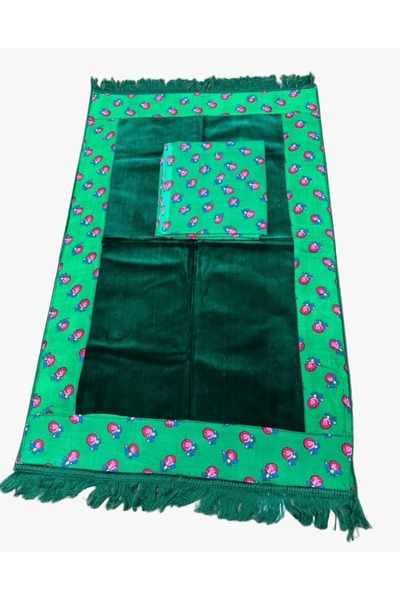 Gerenic Shalki prayer rug with open prayer sheet (Jalal prayer) - Rose cool f...