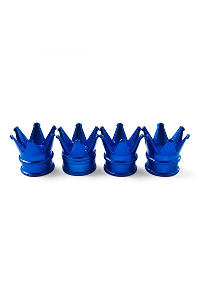 Generic Brand King Crown Aluminum Valve Cover Set of 4 Blue