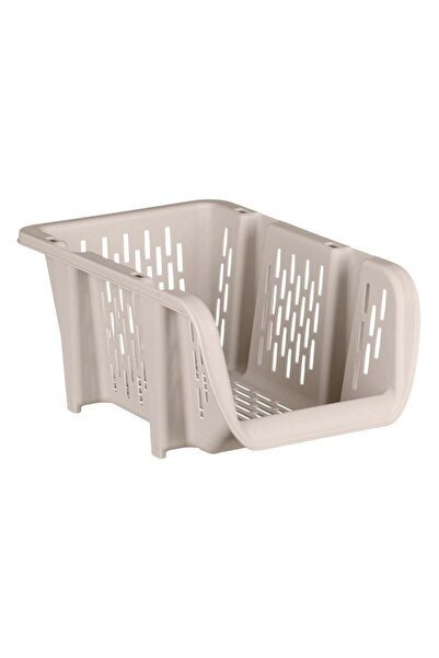 OEM Μπεζ Στοιβαζόμενο Καλάθι Αποθήκευσης 30.7x20x13.4 εκατοστά