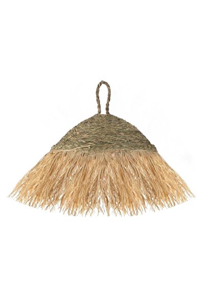 OEM Abajur Decorativ din Paie cu Frunze de Rafie Ø30cm