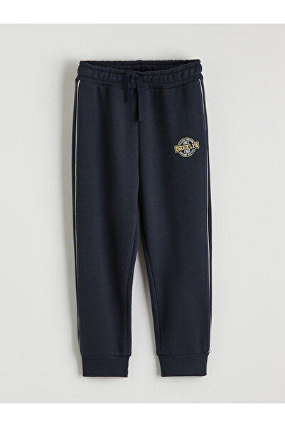 LC Waikiki Lcw Kids Navy Blue Brooklyn Printed Boys' Sweatpants