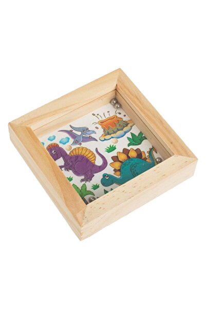 OEM Wooden Toy Box with Dinosaurs Model Balls 8x8x2cm