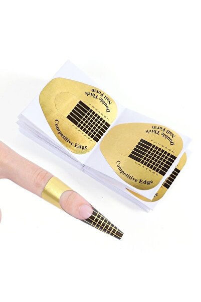 QBEE PROFESSIONAL 100'lü Gold Protez Tırnak Uzatma Kağıt Şablon