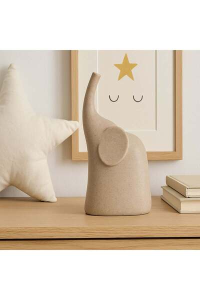 OEM Figurina Decorativa Elefant Bej 13x7x25cm