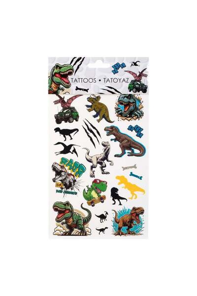 OEM Dinosaur Pattern Tattoo Stickers for Kids - 19pcs