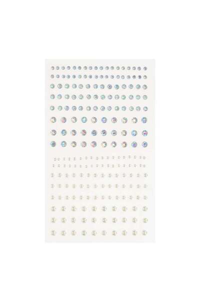 OEM Strasuri Autocolante Irizate & Margele Albe pentru Fata