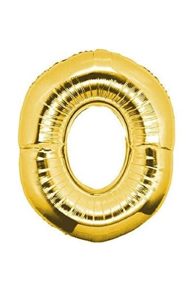 BenimMarifetlerim بالون من رقائق الذهب على شكل رقم 0 مقاس 40 بوصة 90 سم