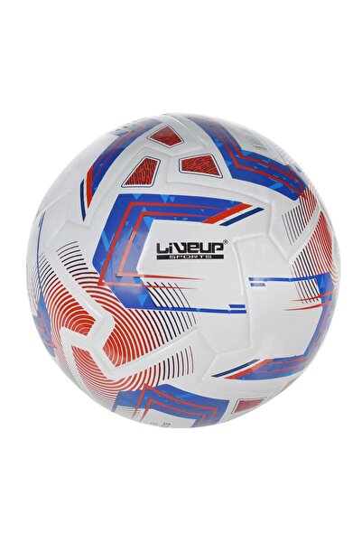OEM White Soccer Ball with Red & Blue Patterns No.5