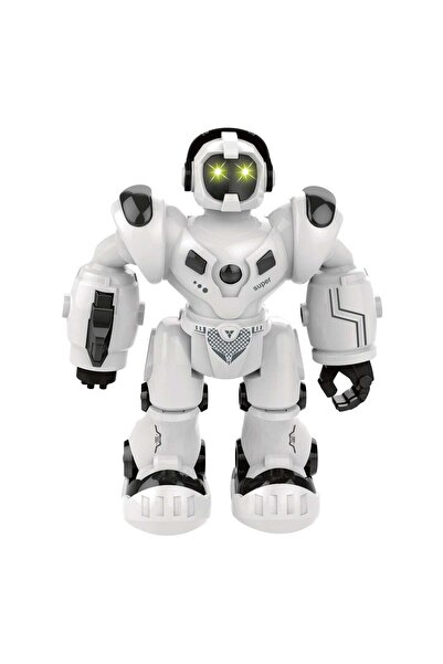 OEM Jucarie Robot Alb Negru cu Miscare Muzica & Lumini 20cm