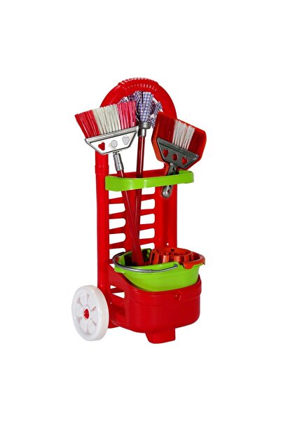 OEM Red Children's Laundry Trolley Set with Accessories