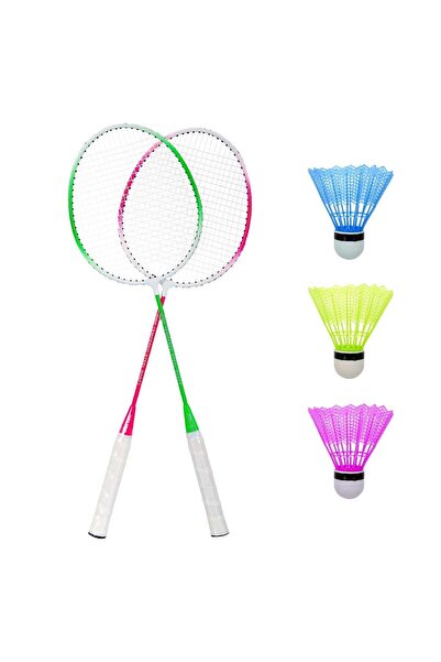 OEM Set Racheta Badminton cu Fluturasi din Plastic 66cm - 5buc