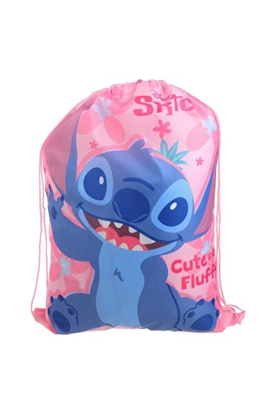 OEM Rucsac Roz cu Model Stitch "Cute & Fluffy" 34x44,5cm