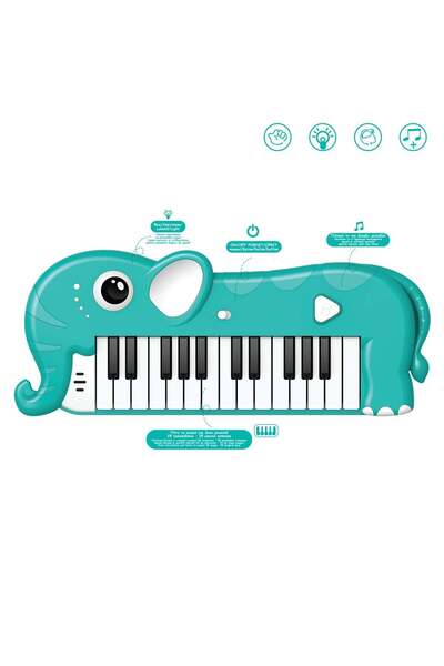 OEM Orgă electronică cu 25 de clape și melodii - Model elefant