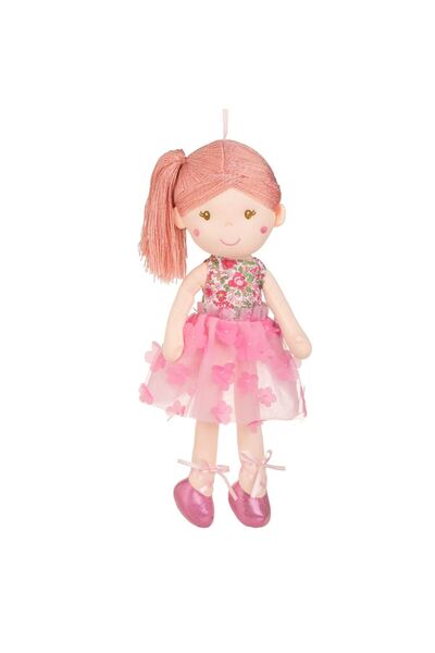 OEM Papusa Textila cu Rochie Roz Tutu Balerina 55cm