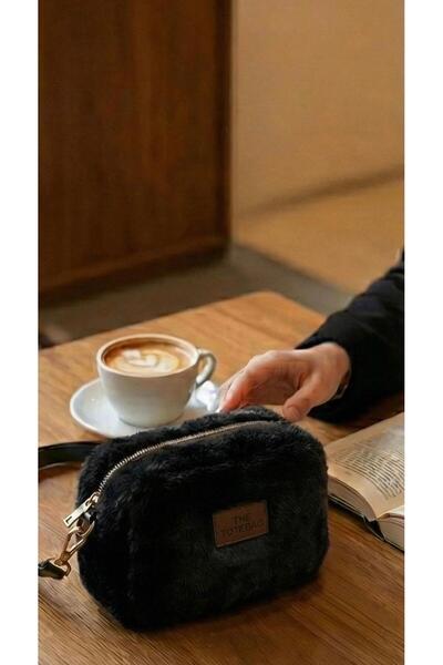 Ebriva Bags Peluş Tüylü Uzun Askılı Omuz Çantası / Çapraz Çanta