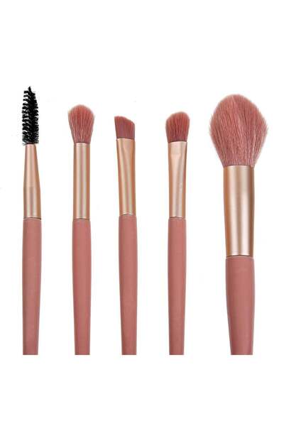 OEM Rose Gold Makeup Brush Set with Case - 5pcs