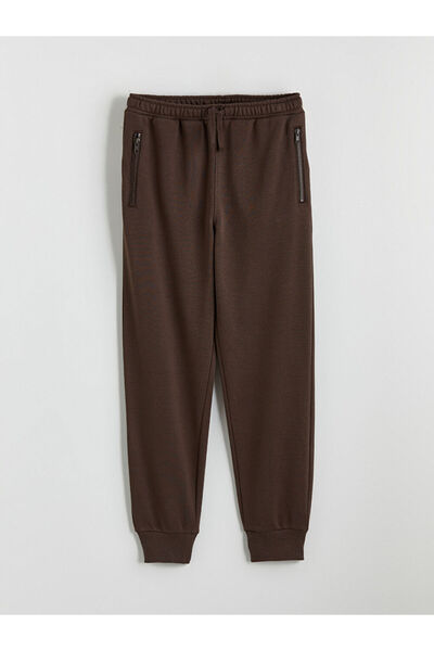 LC Waikiki Lcw Kids Brown Boy's Jogger Sweatpants with Elastic Waist