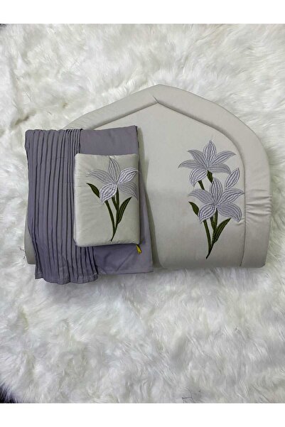 Nusuk طقم سجادة صلاة اسفنج تركي مطرز 2 سم مع شرشف قطن خامة درجة اولى لسنا الو...