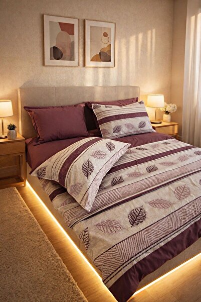 Bizdenuygunuyok 100% Cotton Pique Set, 6 Pieces, Double Size with Elastic She...