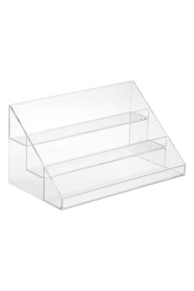 OEM Transparent Acrylic 3-Tier Cosmetics Stand 22x11.5x11cm